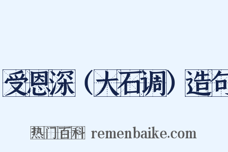 受恩深（大石调）造句是什么意思的图片